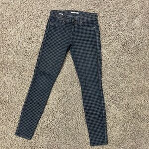Rich & Skinny blue houndstooth skinny jeans, size 26